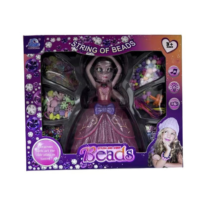 Children's Beaded Hair Clip DIY Craft Set Hair Accessories Princess Gift for Girls Pretend Play Toy