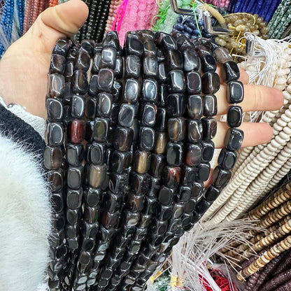 8*12mm natural stone lapis lazuli agate rounded square beads