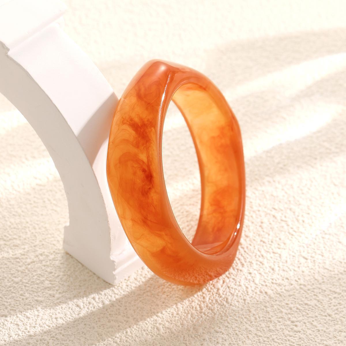 Retro Irregular Acrylic Wide Bracelet