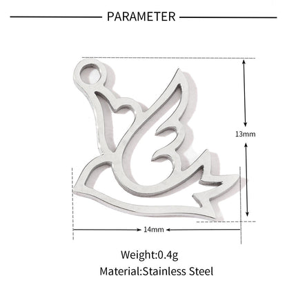 20 pcs/pack frog elephant bat titanium steel DIY pendant