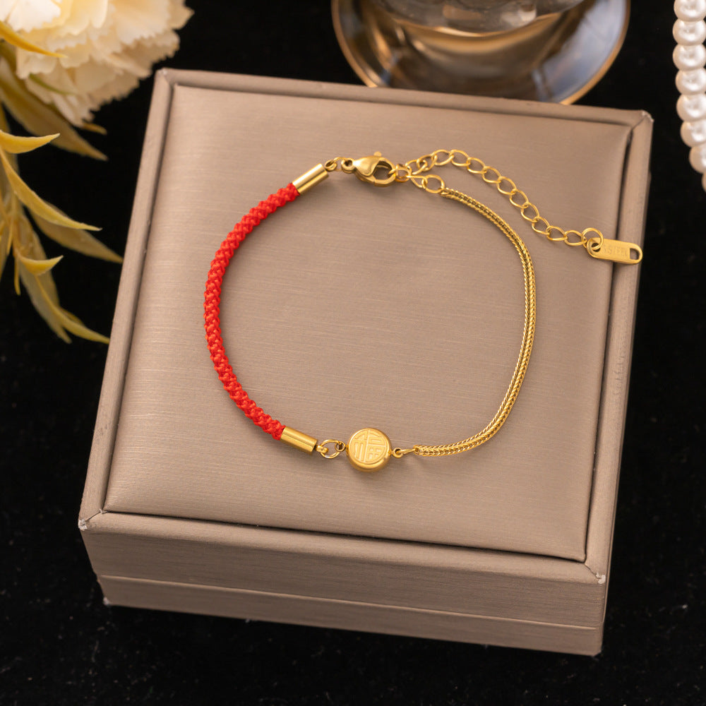 18K Gold Titanium Steel Bracelet
