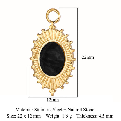 Accessories African jade stainless steel pendant