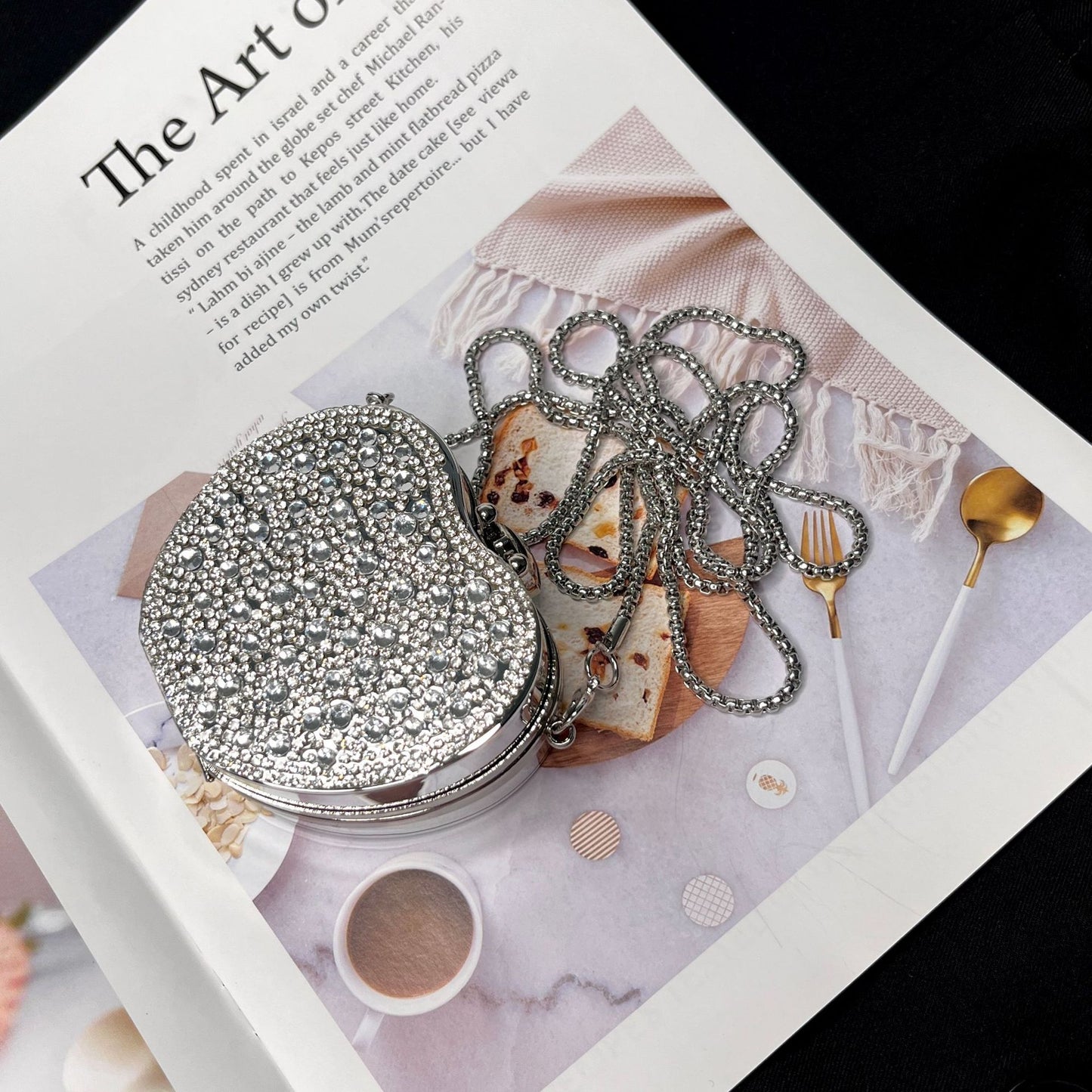 Full diamond acrylic round cake small bag