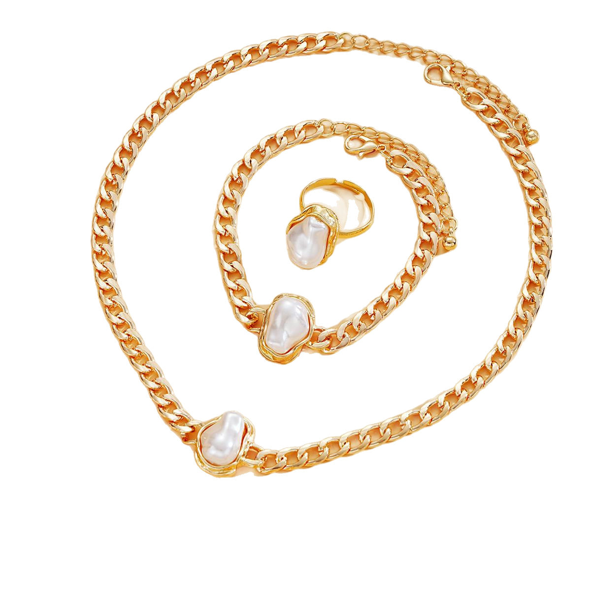 Irregular Pearl Jewelry Set