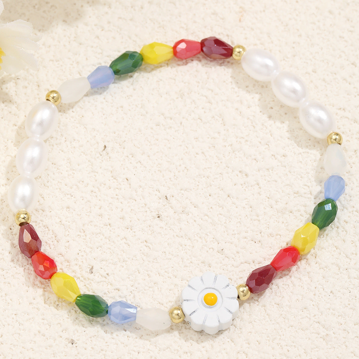 Dopamine Color Daisy Pearl Necklace