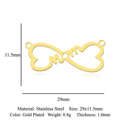 Paquete de 5 unidades, colgante de acero de titanio con diamantes de amor, colgante de huella digital. 