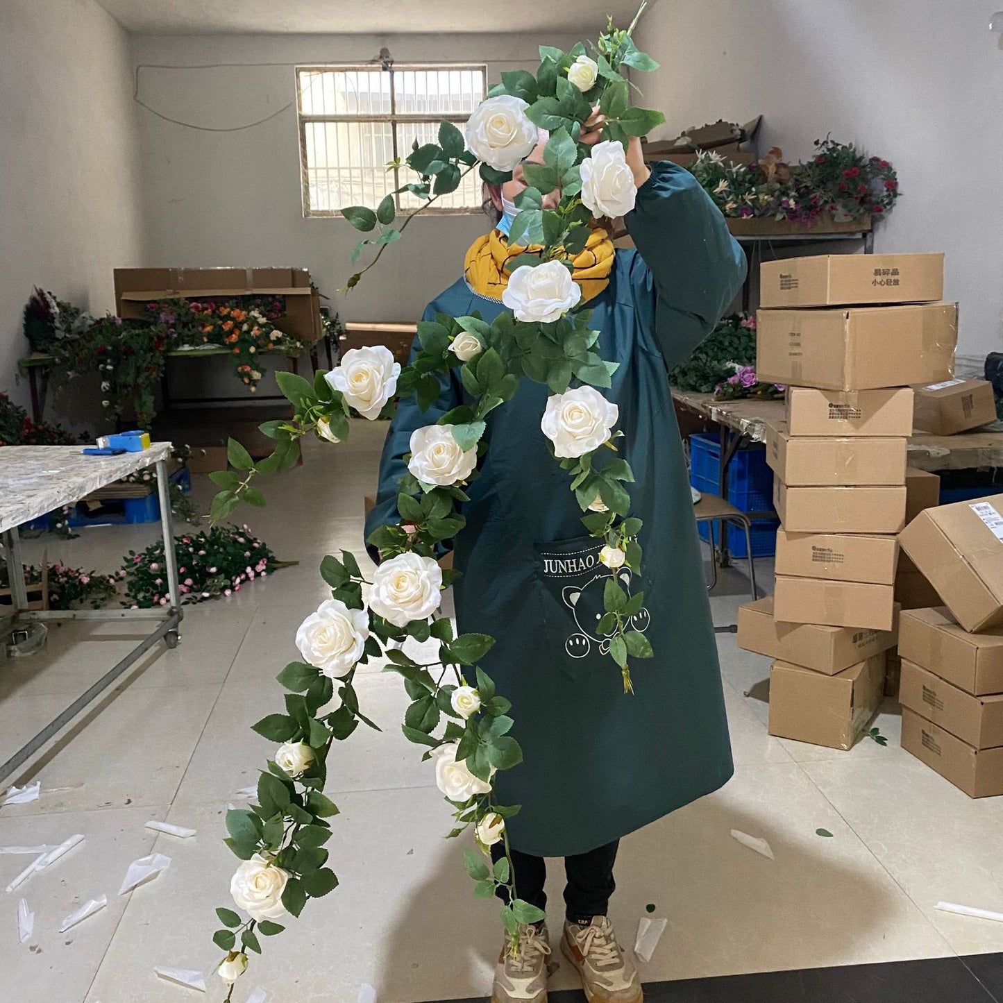 Rose vine artificial flower