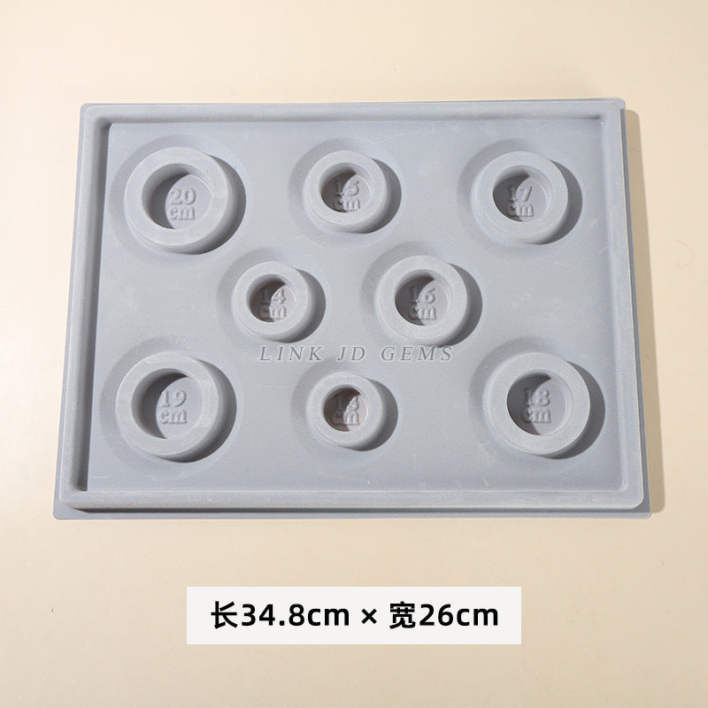 bracelet solid wood display plate hand circumference tray square