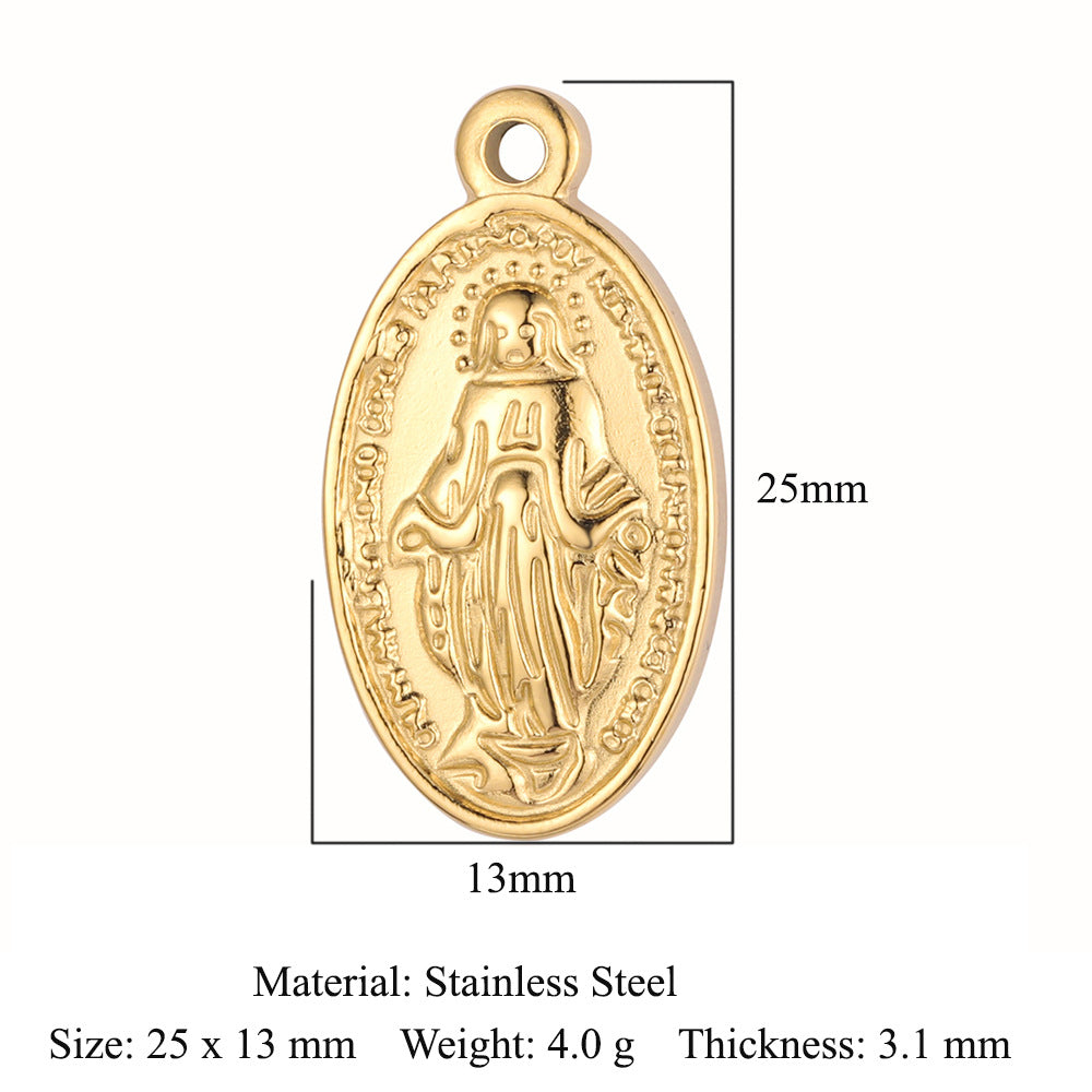 Accessories Buddha Head Angel Stainless Steel Pendant