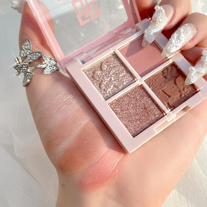 Paleta de sombras de ojos de cuatro colores Peach Blossom 