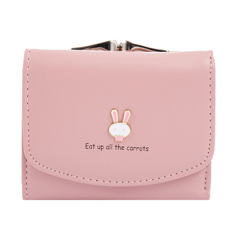 Cute rabbit wallet pu leather