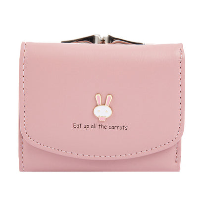Cute rabbit wallet pu leather