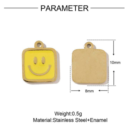Shell smiley face titanium steel pendant