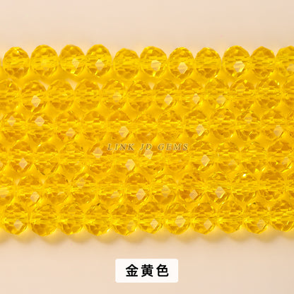 Colored crystal glass flat beads loose beads