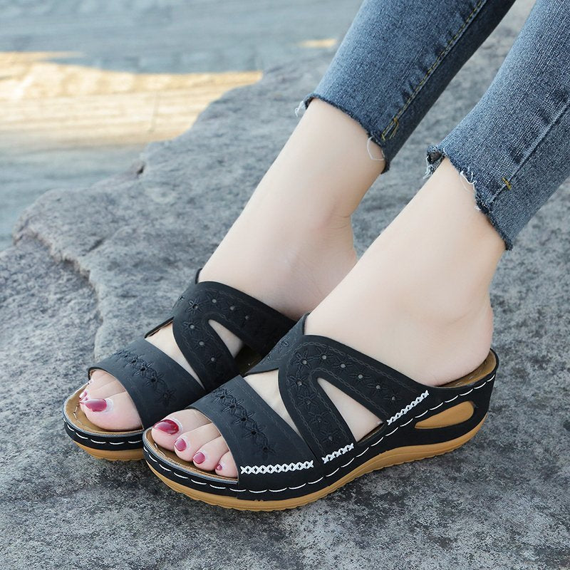 Wedge slippers women's shoes