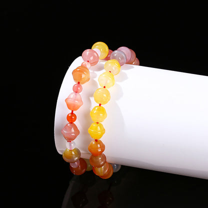 Colorful salt source agate bell bracelet