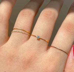 Thin Plain Stacking Rings (2-Piece Set)