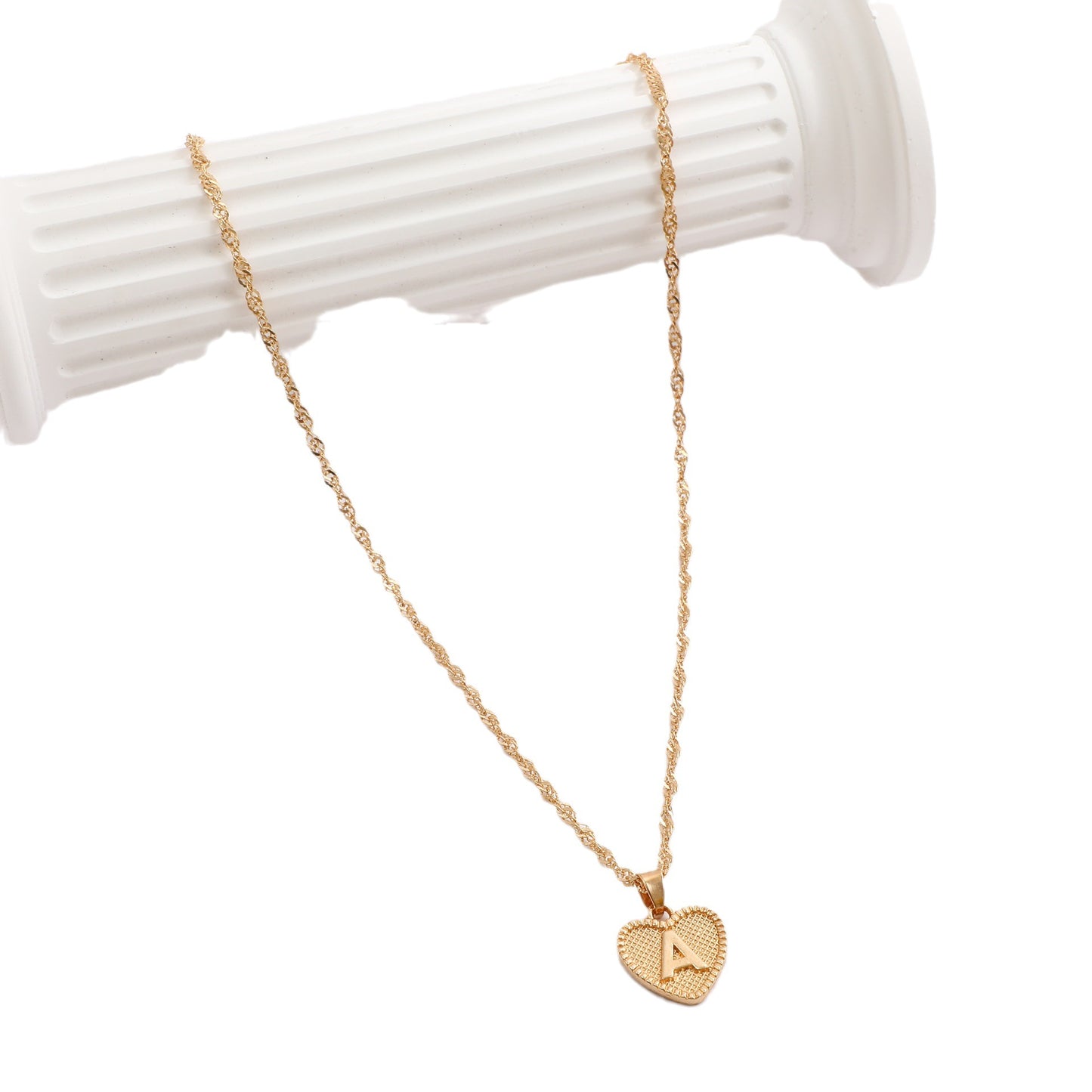 Love Heart Letter Necklace