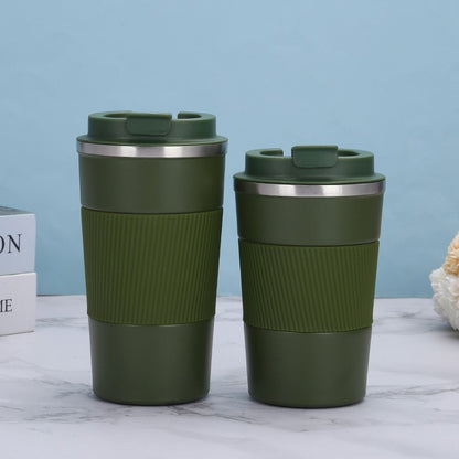 Coffee cup 304 stainless steel leather case high grade