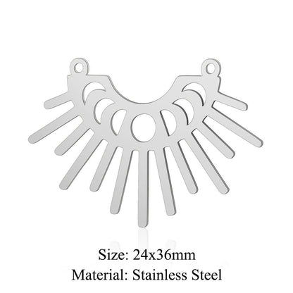 5 pcs/pack Titanium steel pendant for sea wave ice cream