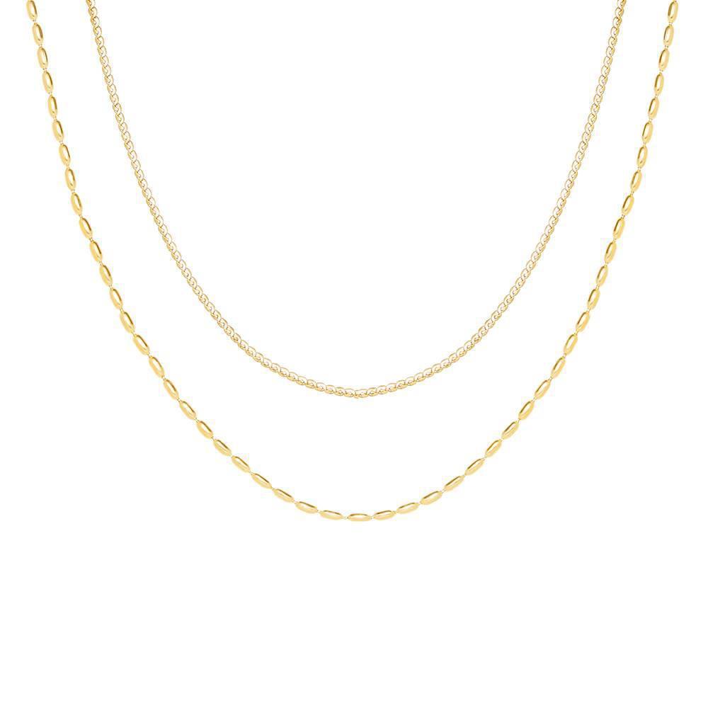 Double-Layer Rice Bead Necklace