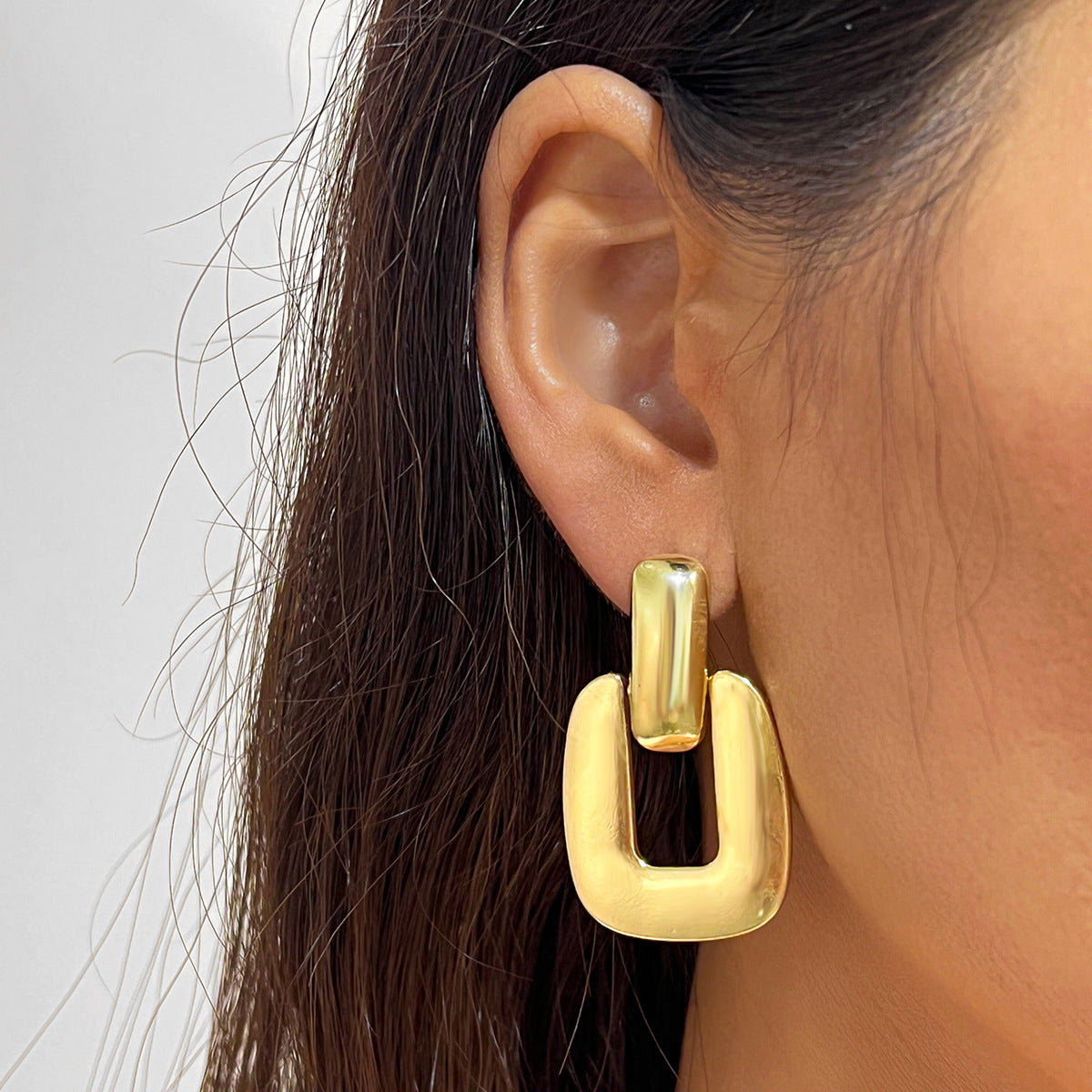 Metal Heart Stud Earrings