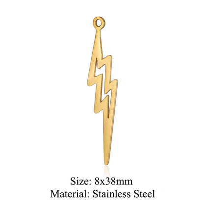 5 pcs/bag sun round face titanium steel pendant