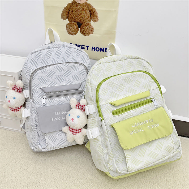 Nylon alphabet casual backpack