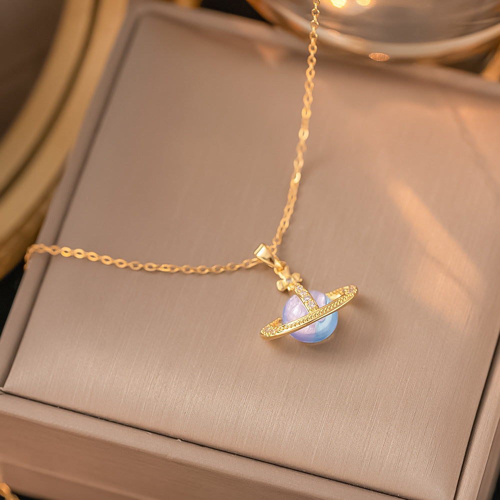 Titanium Steel Copper Pendant Necklace