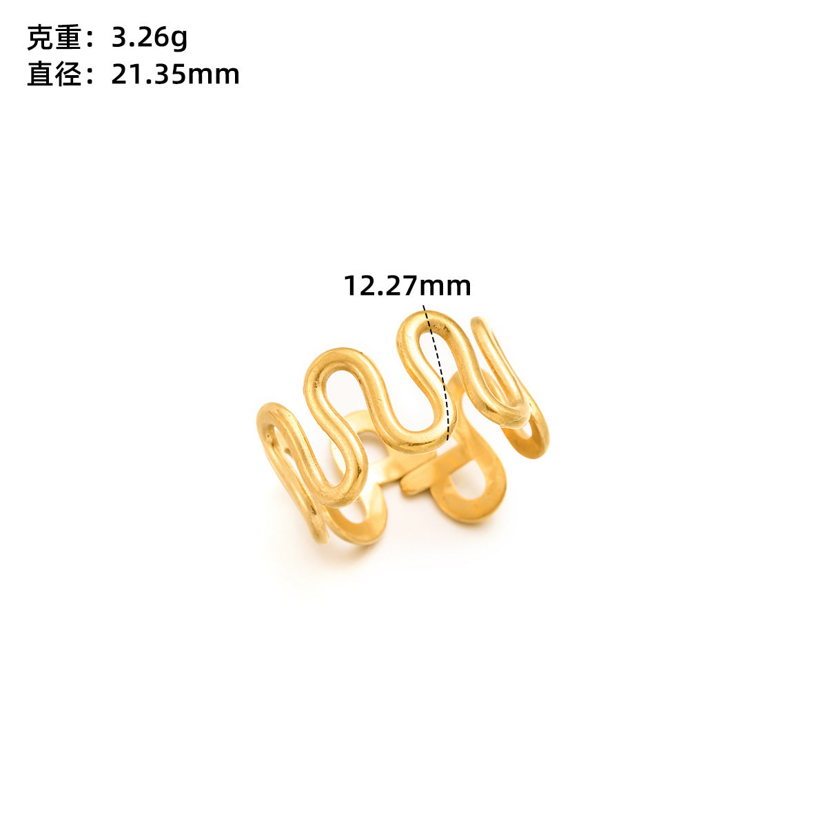Stainless steel love open ring