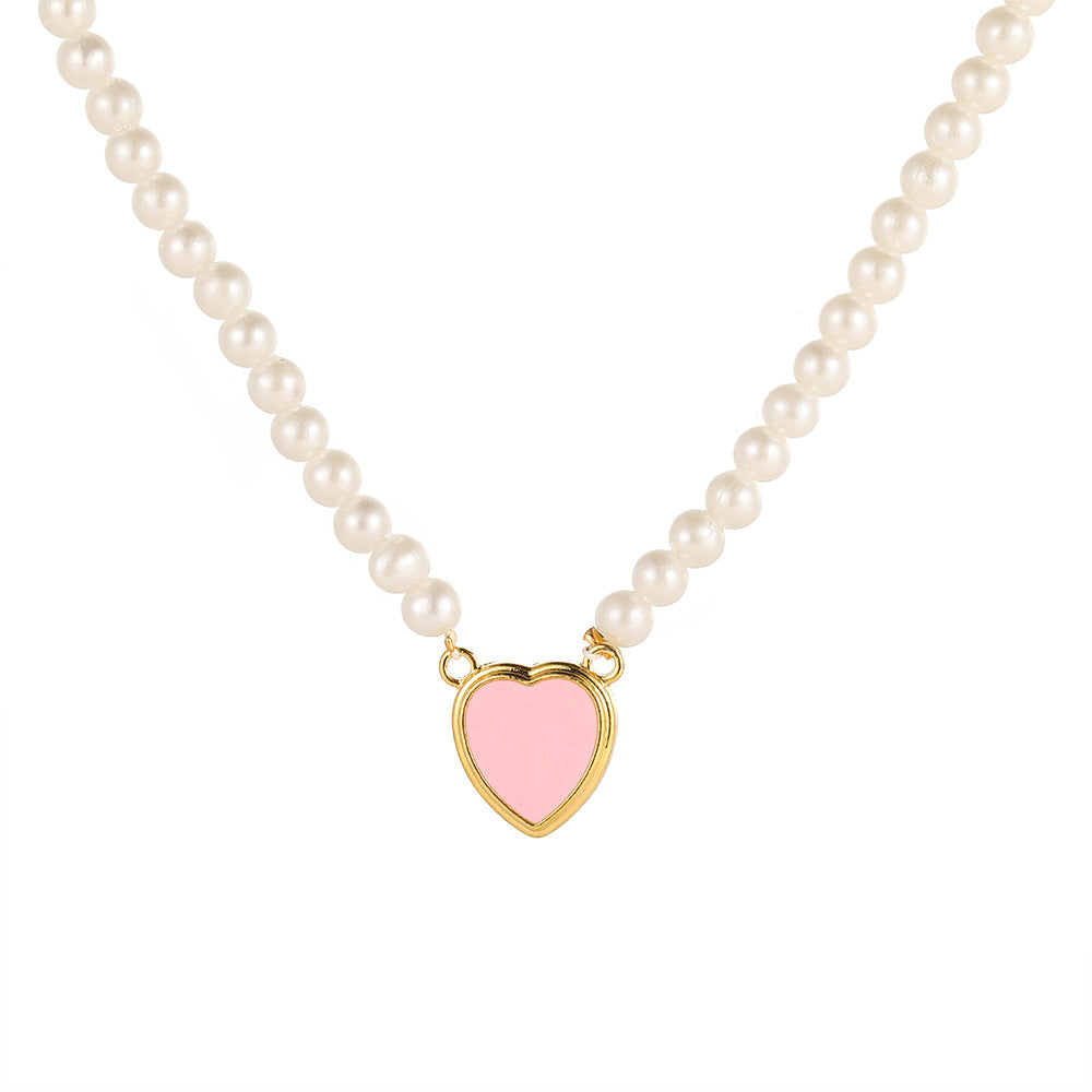 Baroque Pearl Heart Pendant Necklace