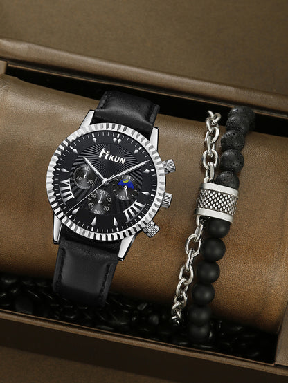 Watch Personalized Alloy Beaded Bracelet Set