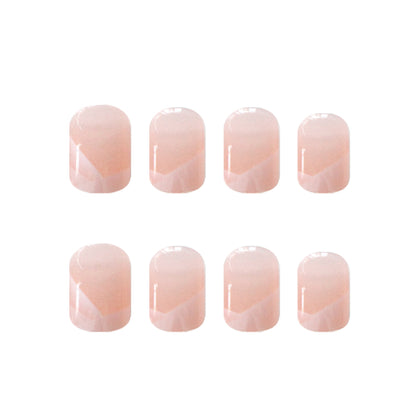 Wearable Net-Slash French Style Nude Removable Nails