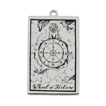 5 pcs/bag Tarot titanium steel pendant retro