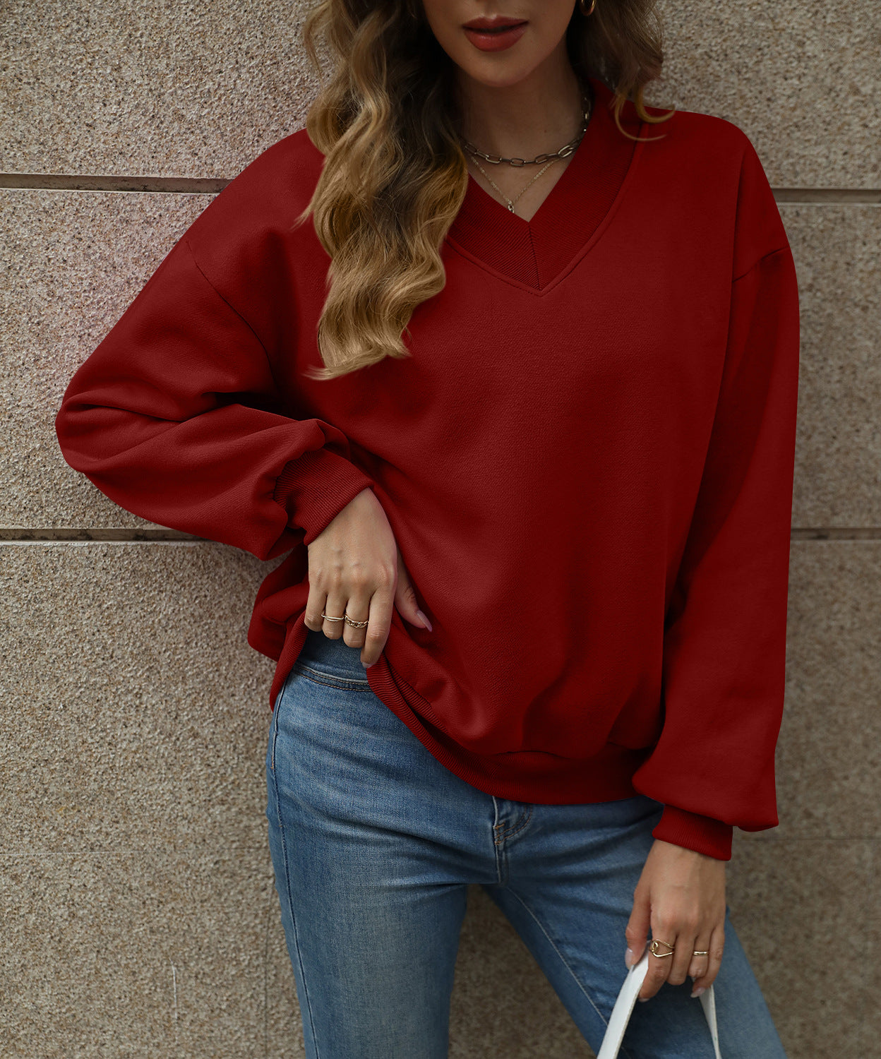 Fleece Loose Versatile Sweater