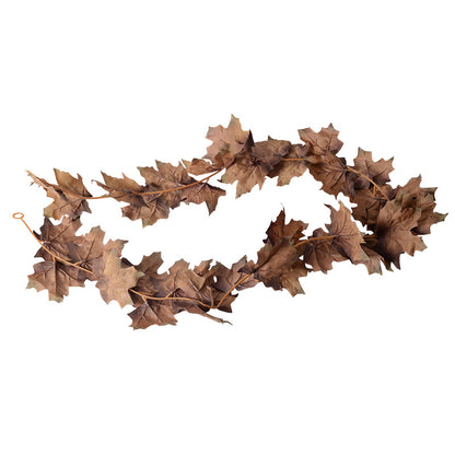 Colgante de pared para el hogar, ratán de hoja de arce simulado 