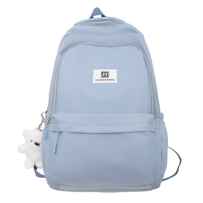 Backpack junior high school students large capacity waterproof schoolbag