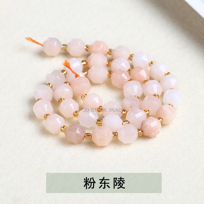 Crystal agate cut olive beads loose beads