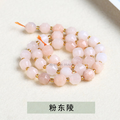 Crystal agate cut olive beads loose beads