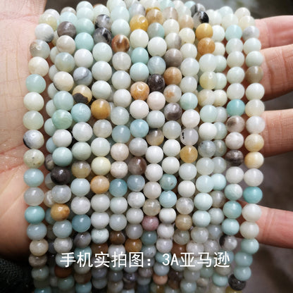 Amazon stone Tianhe stone round beads loose beads