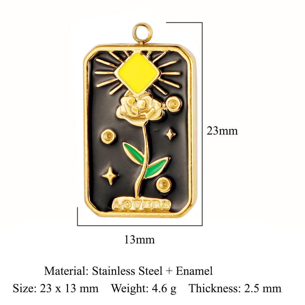 Branches Leaves Tree of Life Flowers Stainless Steel Pendant