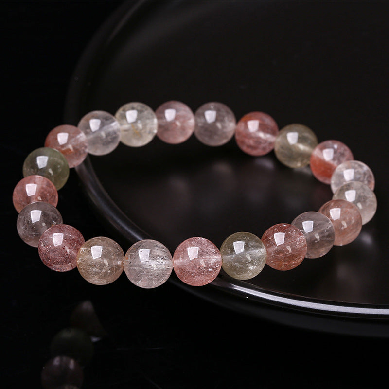 8A Natural Color Rabbit Hair Crystal Bracelet