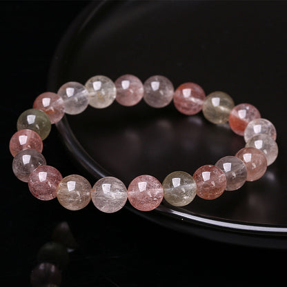 8A Natural Color Rabbit Hair Crystal Bracelet