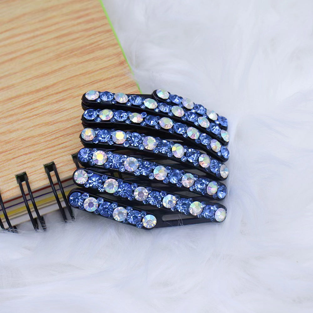 Diadema retráctil con brillantes diamantes de imitación 