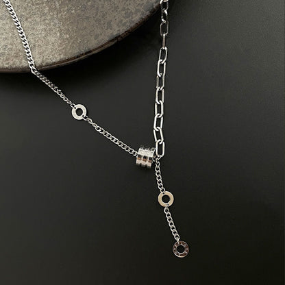 Titanium steel small waist necklace female