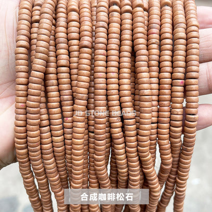 3 * 6Mm synthetic turquoise right angle disc loose beads