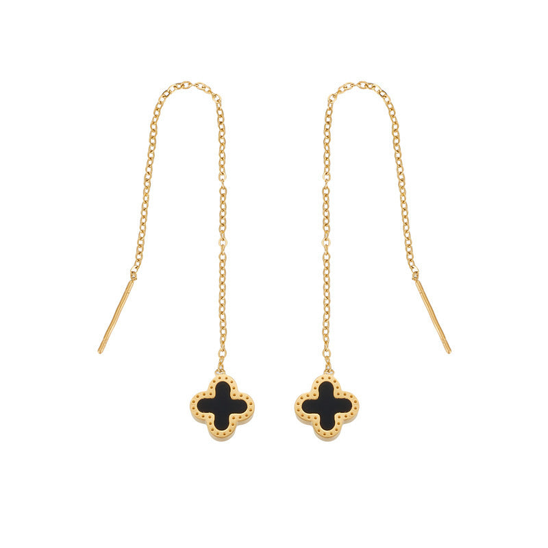 Four-leaf clover earrings, earrings.