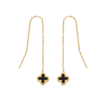 Four-leaf clover earrings, earrings.