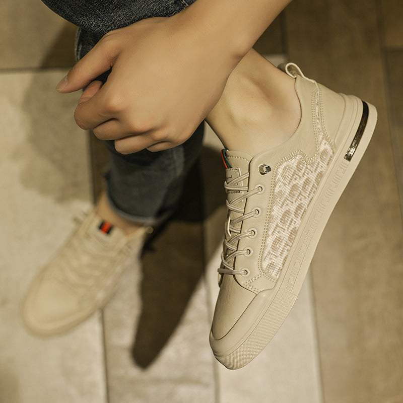 Fashionable Low-Top Lace-Up Casual Sneakers
