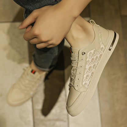 Fashionable Low-Top Lace-Up Casual Sneakers